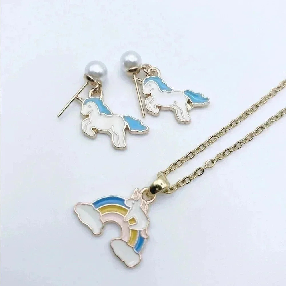 UNICORN Jewelry Set |Gold plated | Dainty Necklace| Gift for girl